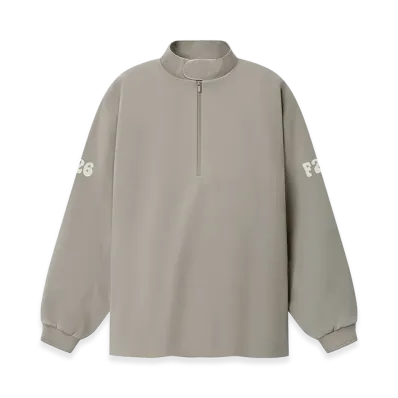 FEAR OF GOD ESSENTIALS Half Zip Track Jacket "Seal"