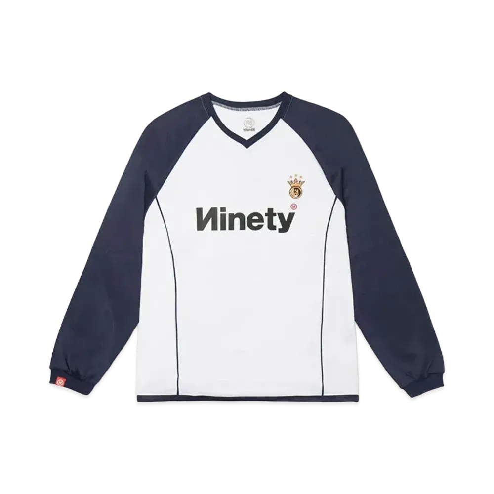 9090 King Emblem Game LS Tee "White"
