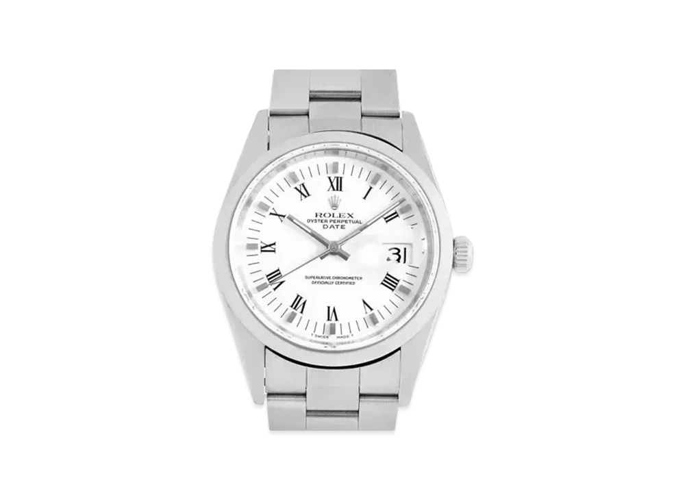 ROLEX Oyster Perpetual Date "White Roman/Stainless Steel"