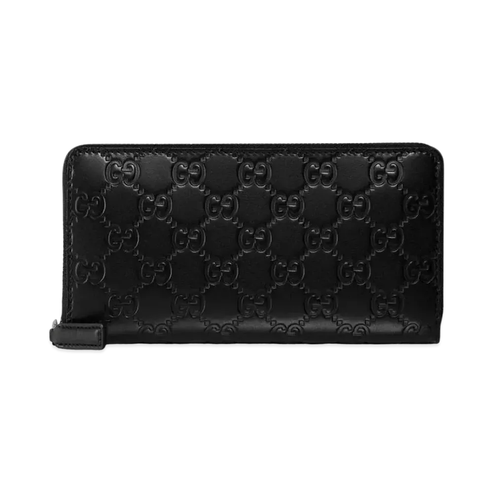 GUCCI Signature Avel Zip Around Wallet "Black"