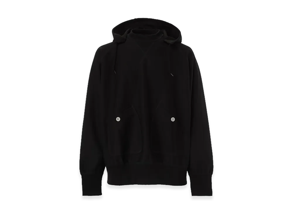 COMME des GARCONS HOMME Hood-Added Cotton Sweatshirts "Black"