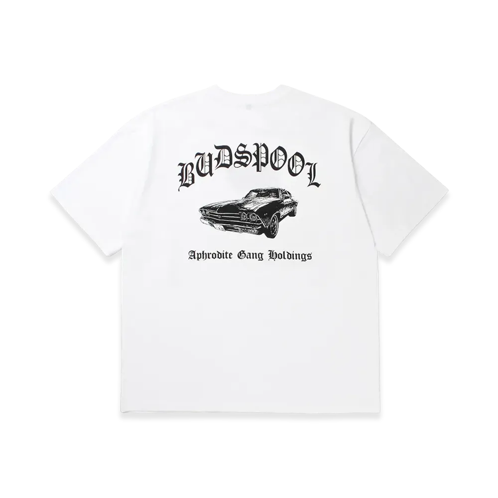 APHRODITEGANG TAKUYA KAMIOKA x BUDSPOOL Classic Logo Embroidery S/S Tee "White"