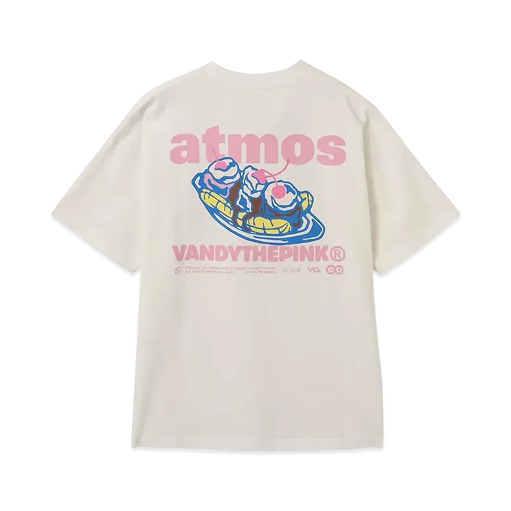 atmos x VANDY THE PINK Banana Split Eye Logo Tee "White"