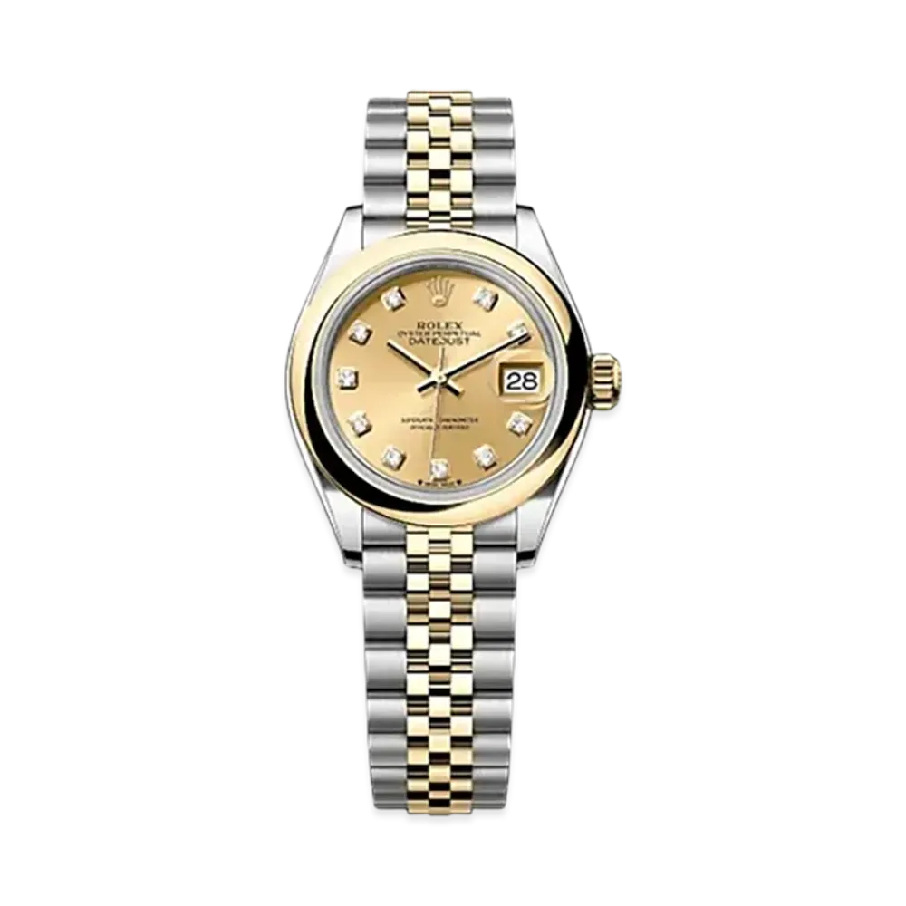 ROLEX Lady-Datejust 28mm Oystersteel & Yellow Gold 279163 "Champagne-colour"