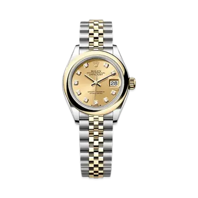 ROLEX Lady-Datejust 28mm Oystersteel & Yellow Gold 279163 "Champagne-colour"