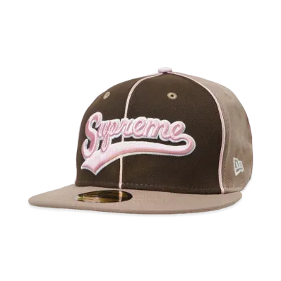 Supreme Piping Script Logo New Era "Tan"