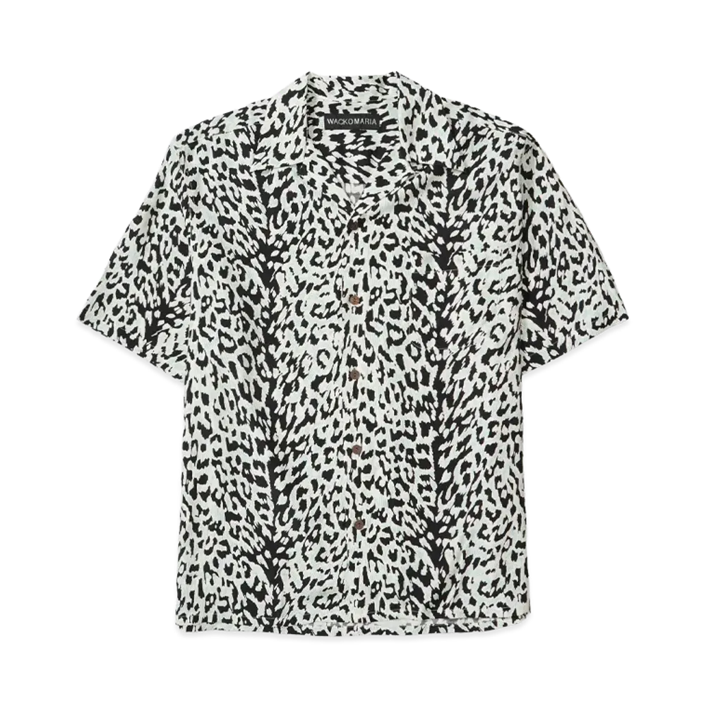 WACKO MARIA Leopard Hawaiian Shirt "Ivory"