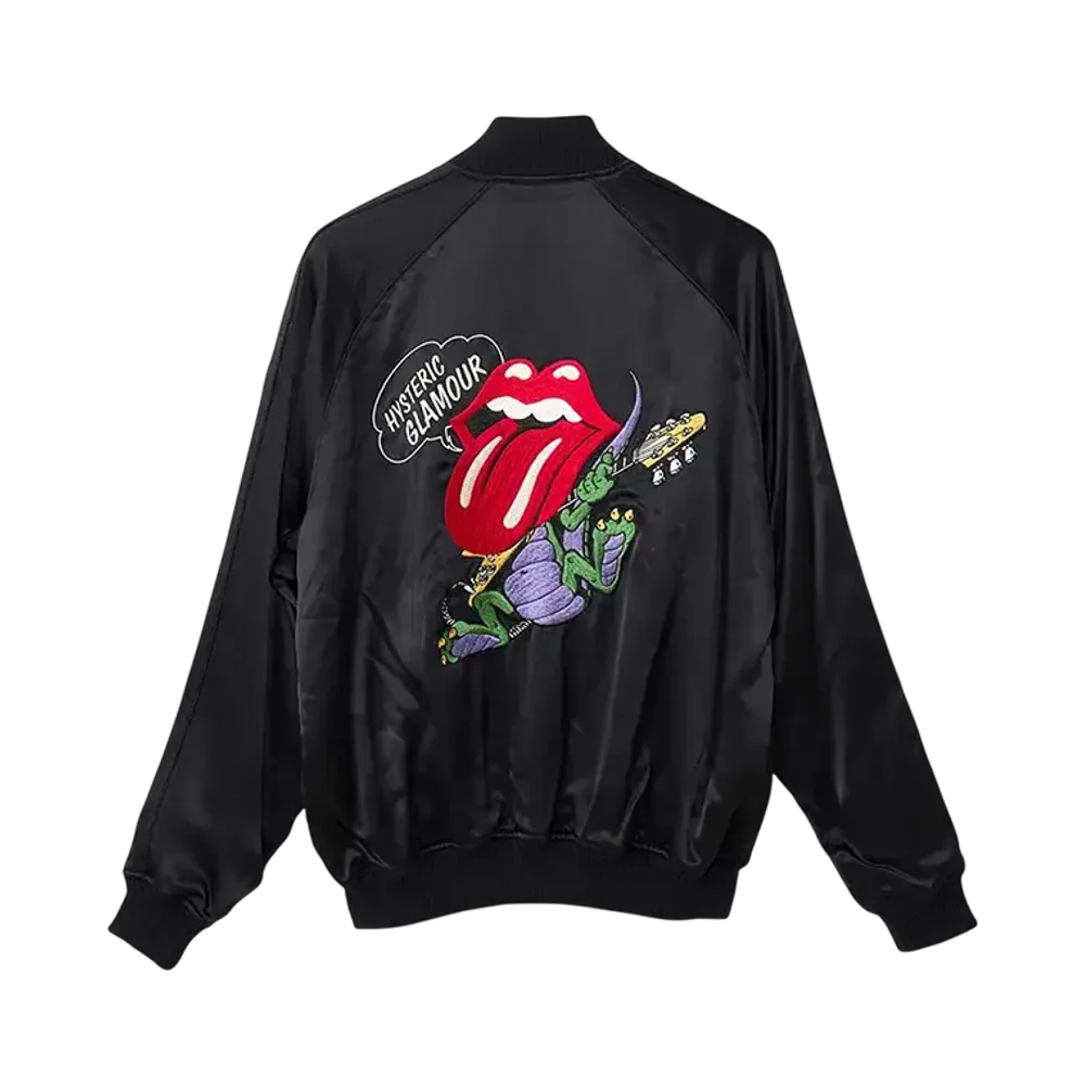 HYSTERIC GLAMOUR x THE ROLLING STONES Souvenir Jacket "Black"