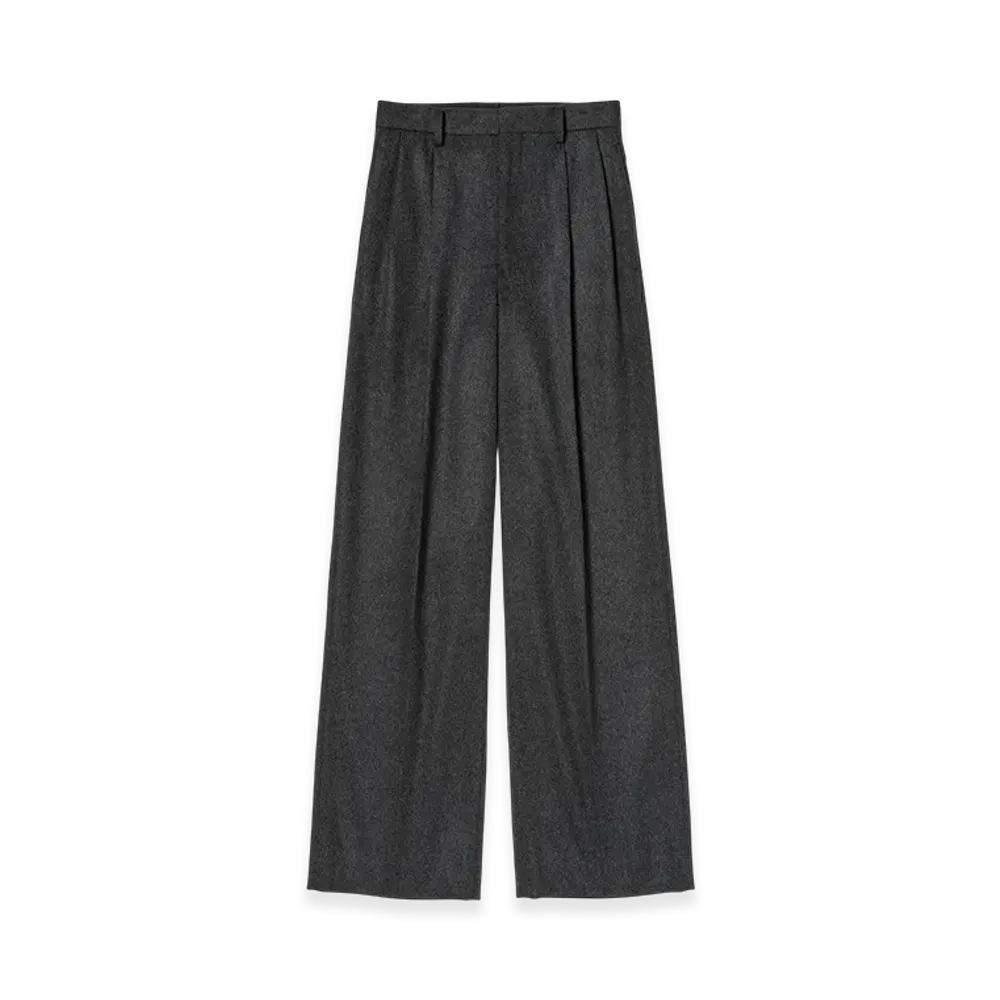 AURALEE Women's Cashmere Moleskin Two-Tuck Slacks "Top Charcoal"