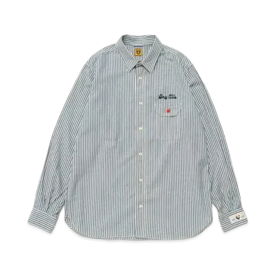 HUMAN MADE Striped Work L/S Shirt "Blue"