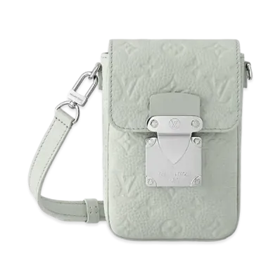 Louis Vuitton S-Lock Vertical Wearable Wallet Monogram Taurillon Leather "Mineral Grey"