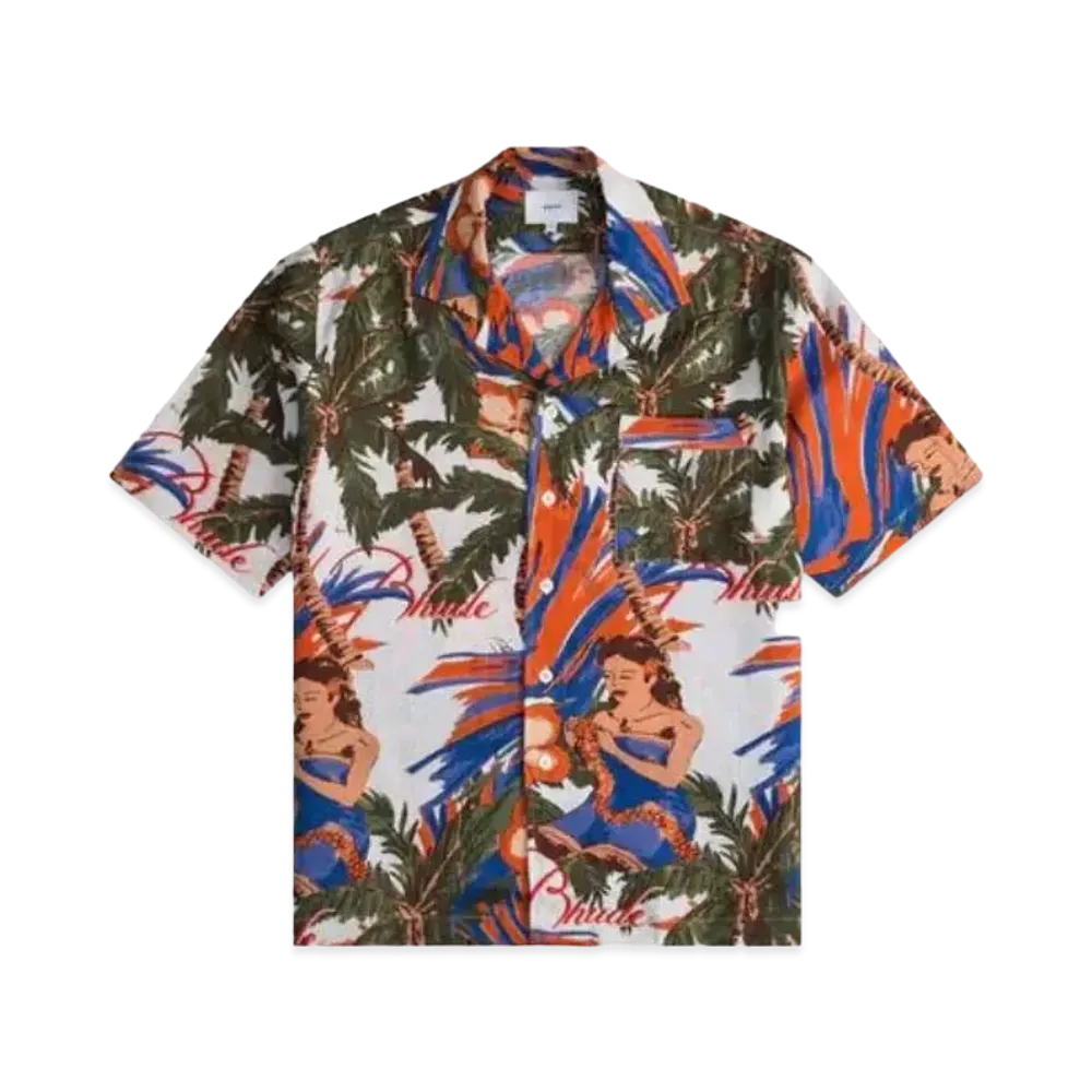RHUDE Le Fleur Linen Shirt "Multi"