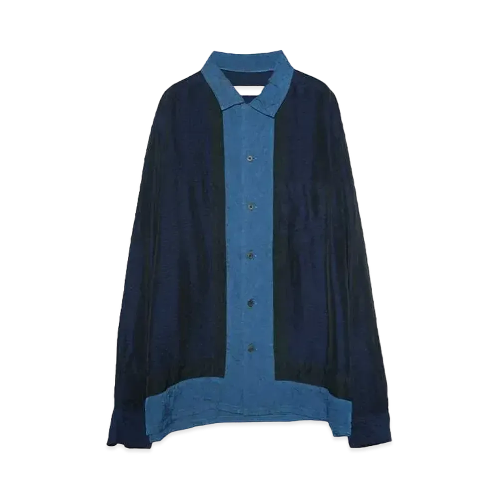 TOGA VIRILIS Cupra panel shirt "BLUE"