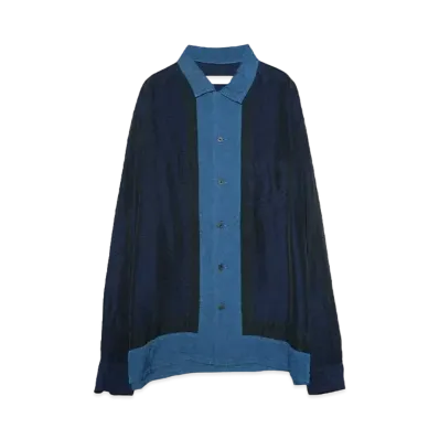 TOGA VIRILIS Cupra panel shirt "BLUE"