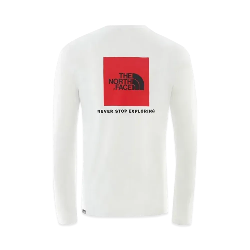 The North Face Long Sleeve Red Box Tee "TNF White"