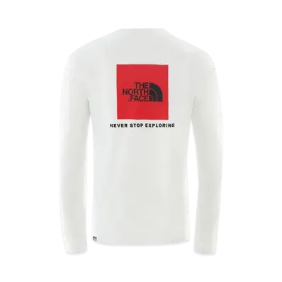 The North Face Long Sleeve Red Box Tee "TNF White"