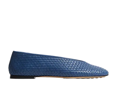 Bottega Veneta Women's Rosa Ballerinas "Blue Venezia"