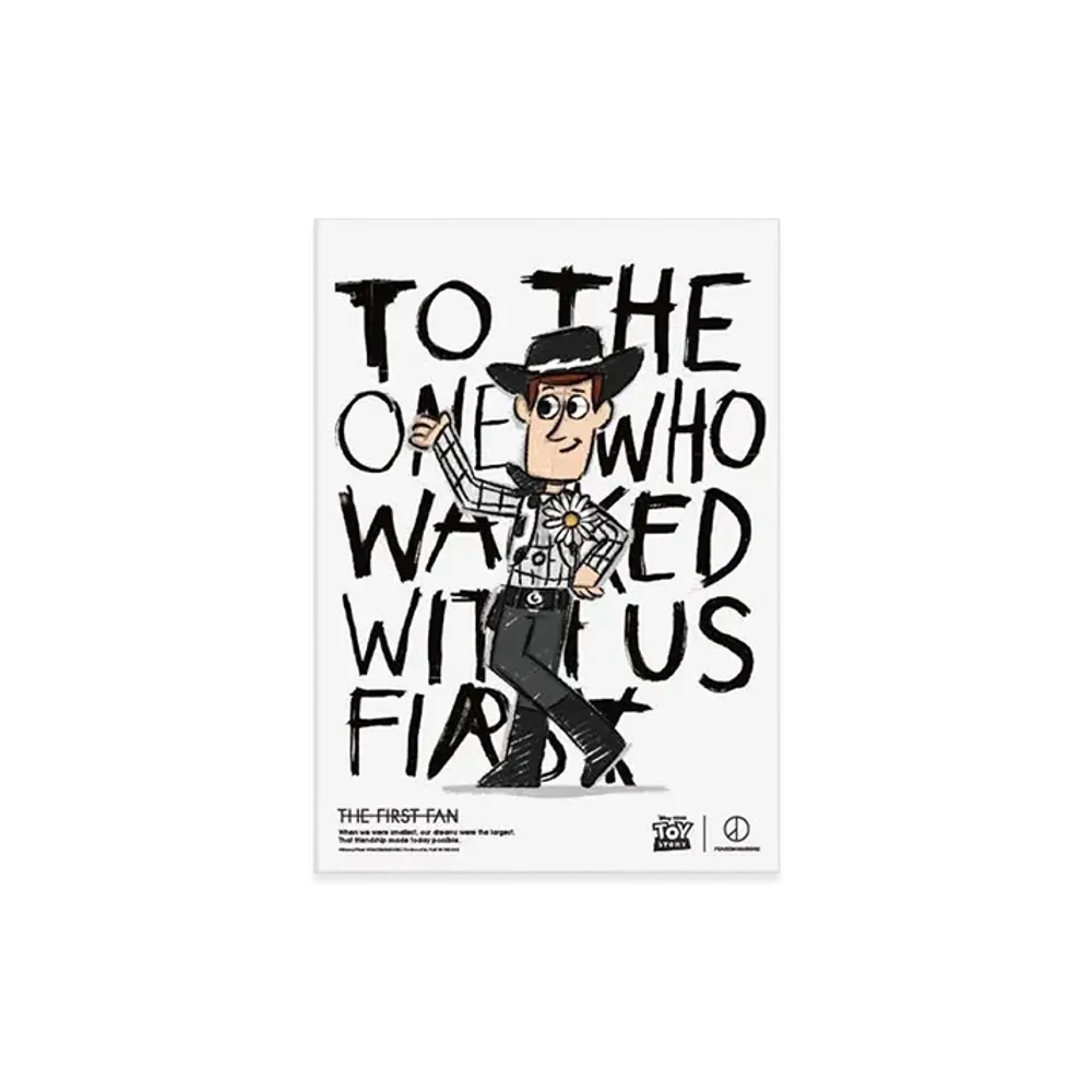 PEACEMINUSONE x Toy Story THE FIRST FAN Poster A3 03 "White" / G-DRAGON