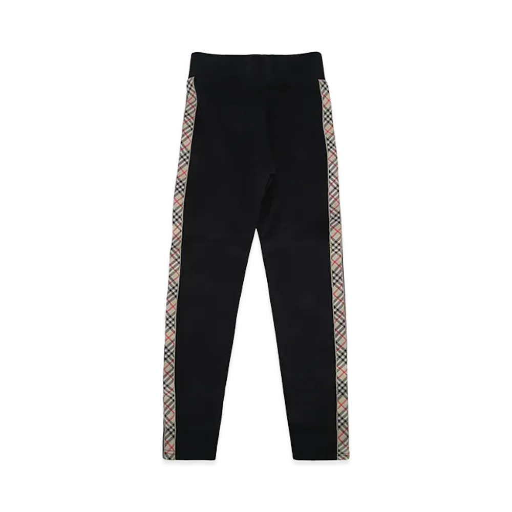 Burberry Kids KG4 Devan Check Tape Trousers "Black"