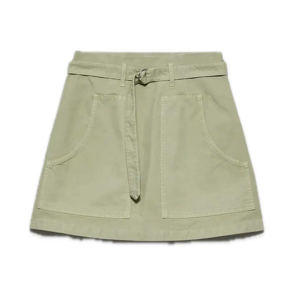 PRADA Old Canvas Mini Skirt "Green"