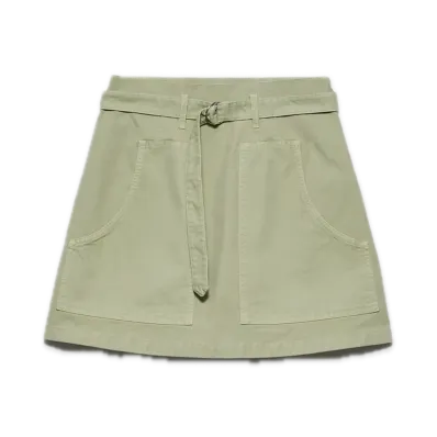 PRADA Old Canvas Mini Skirt "Green"