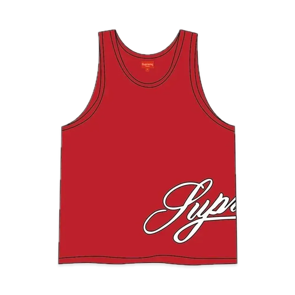 Supreme Mesh Script Tank Top "Red"