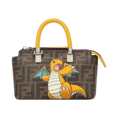 Pokemon x Fragment x FENDI Dragonite By The Way FF Fabric Boston Bag "Multi Color"