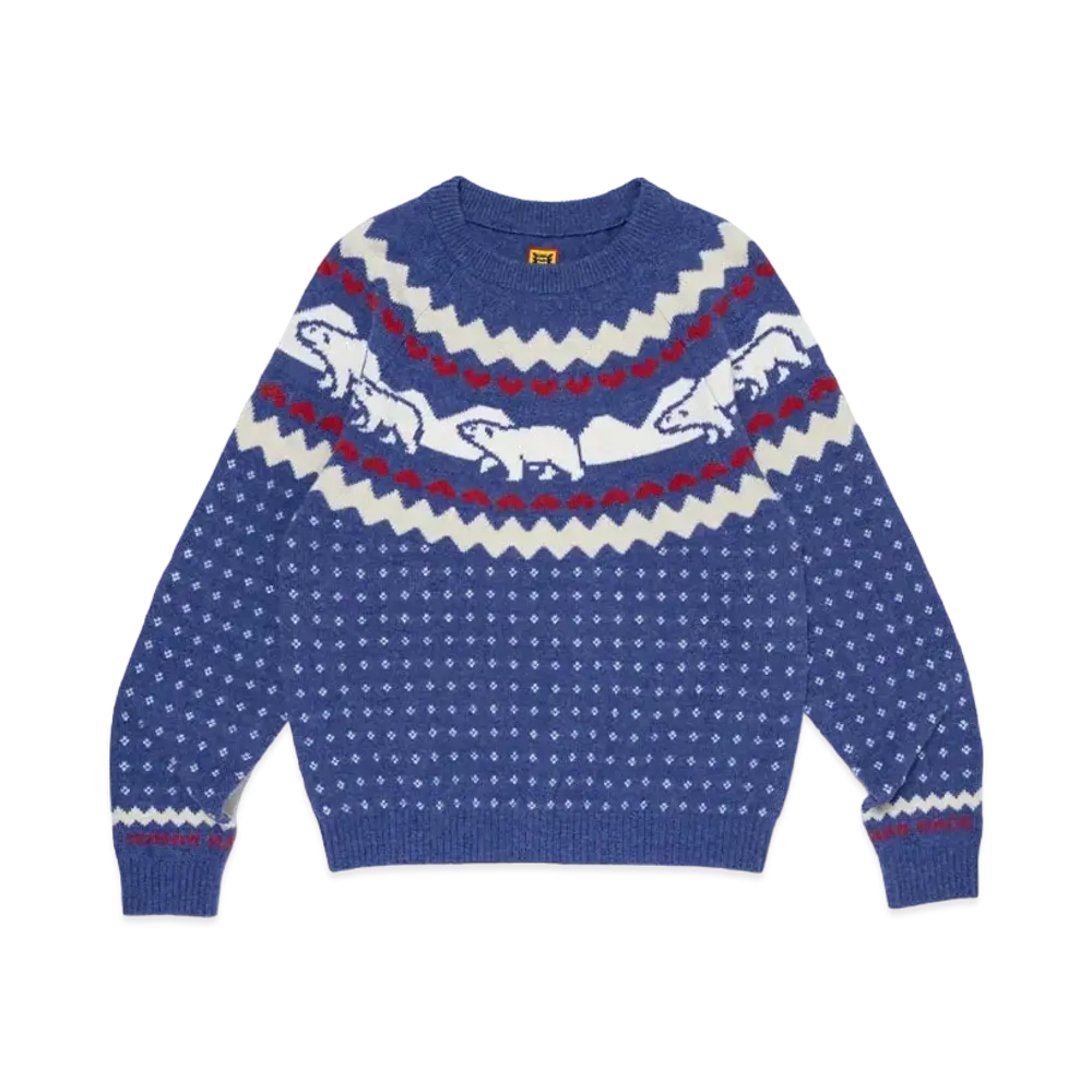 HUMAN MADE Nordic Jacqurd Knit Sweater "Blue"