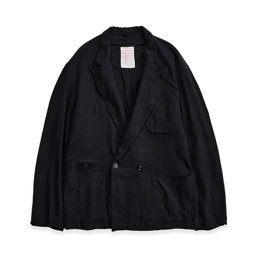 NICENESS S.Morton Super 140's Double Breasted Robe Jacket "Black"
