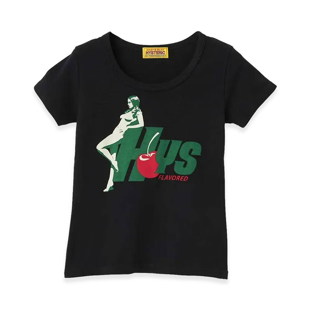 HYSTERIC GLAMOUR Women's HYS FLAVOR Baby Tee "Black"