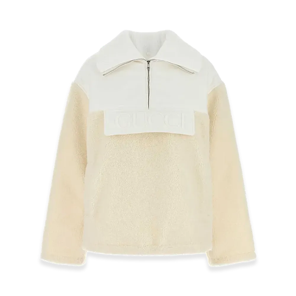 GUCCI Women's Two-Tone Wool Blend Padded Jacket "White"