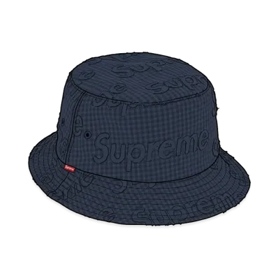 Supreme Monogram Gingham Crusher "Navy"