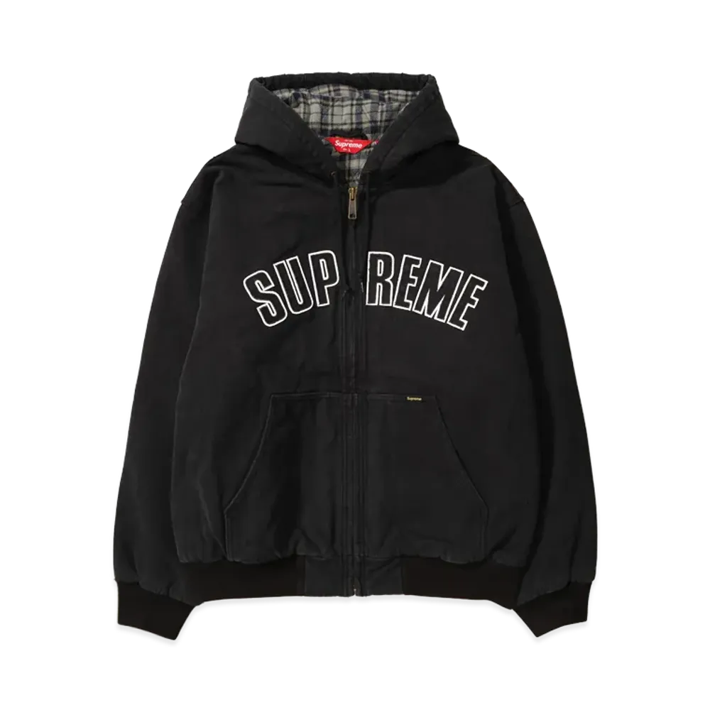Supreme Reflective Arc Hooded Work Jacket "Black"