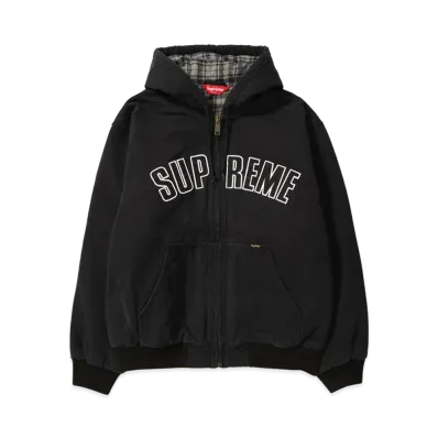 Supreme Reflective Arc Hooded Work Jacket "Black"
