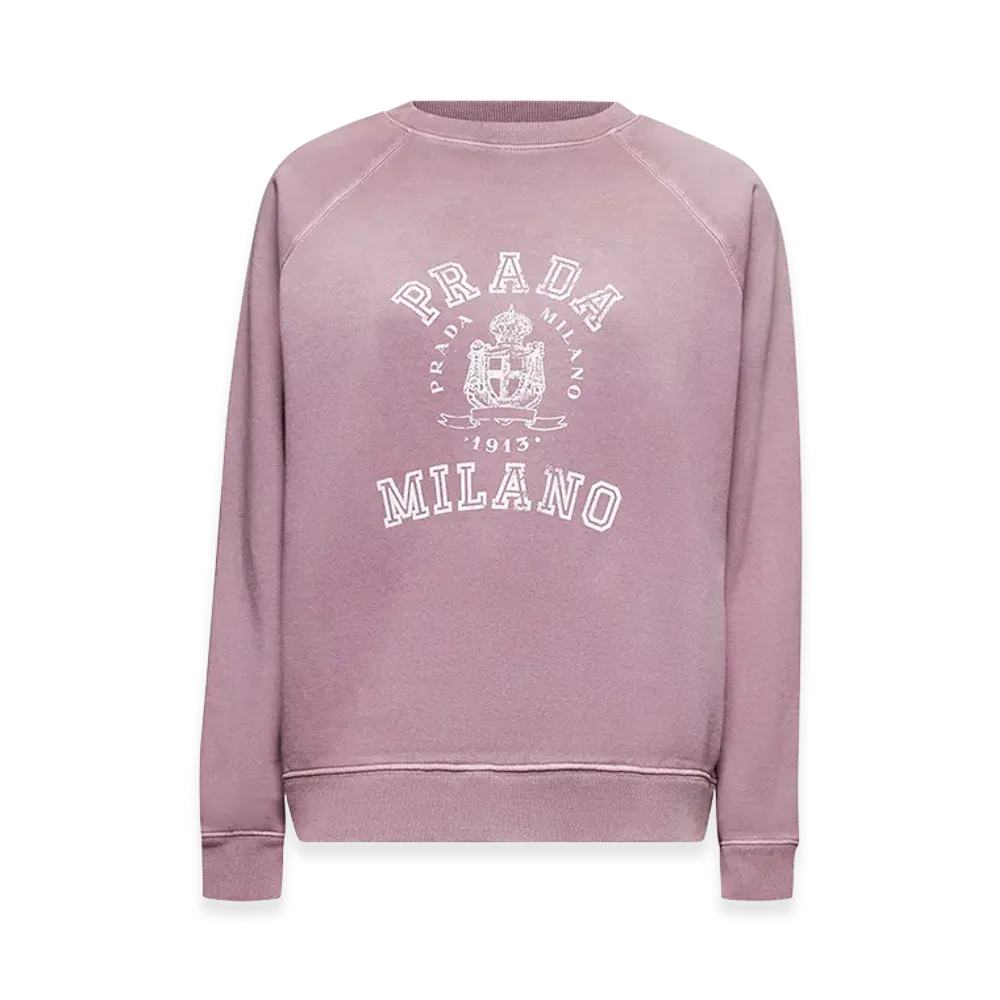 PRADA Women's Print Sweatshirt "Pink"