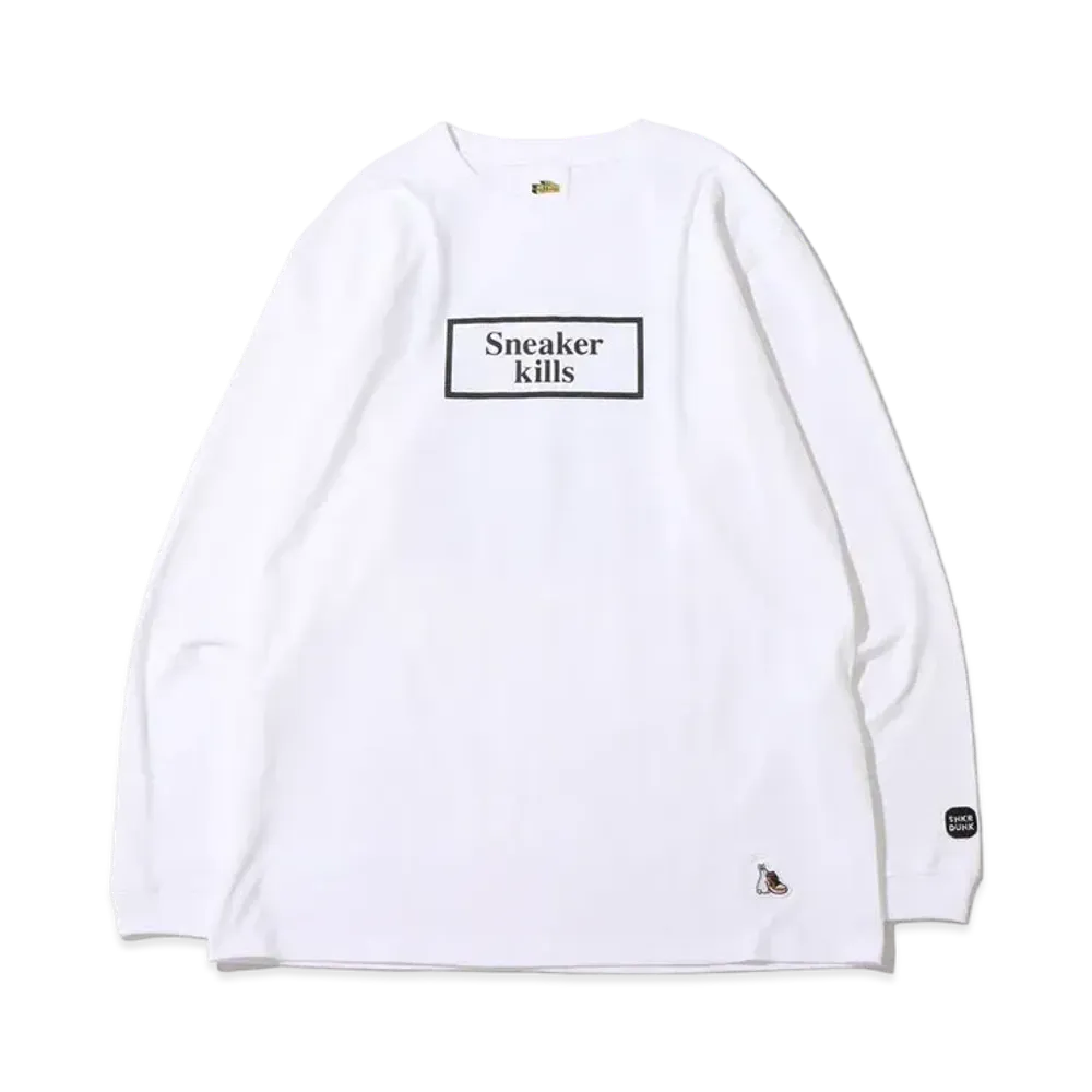 SNKRDUNK×THENETWORK BUSINESS×FR2 SNEAKER KILLS WING LOGO L/S T-SHIRT "WHITE"