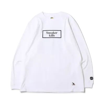 SNKRDUNK×THENETWORK BUSINESS×FR2 SNEAKER KILLS WING LOGO L/S T-SHIRT "WHITE"