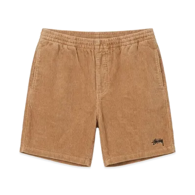 Stussy Wide Wale Cord Beach Shorts "Almond"