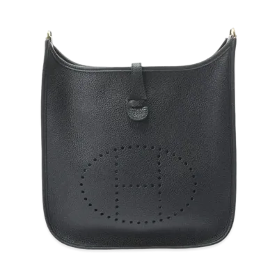 Hermes Evelyne 1 Taurillon Clemence "Noir/Gold"