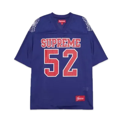 Supreme Spiderweb Football Jersey "Navy"