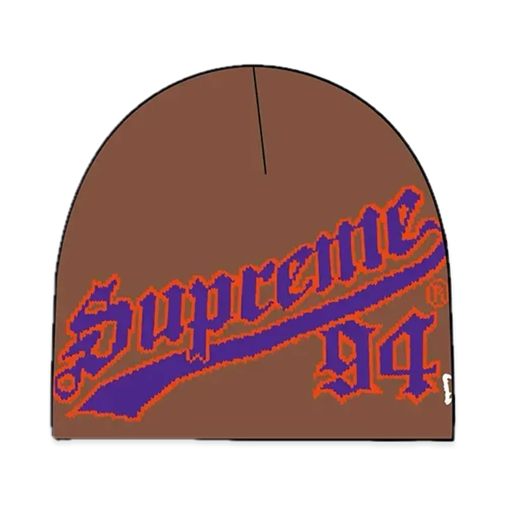 Supreme New Era Script Beanie "Brown"