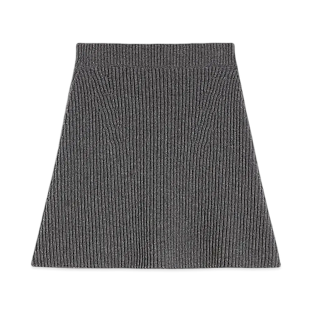 Jil Sander Wool Knit Mini Skirt "Koala"