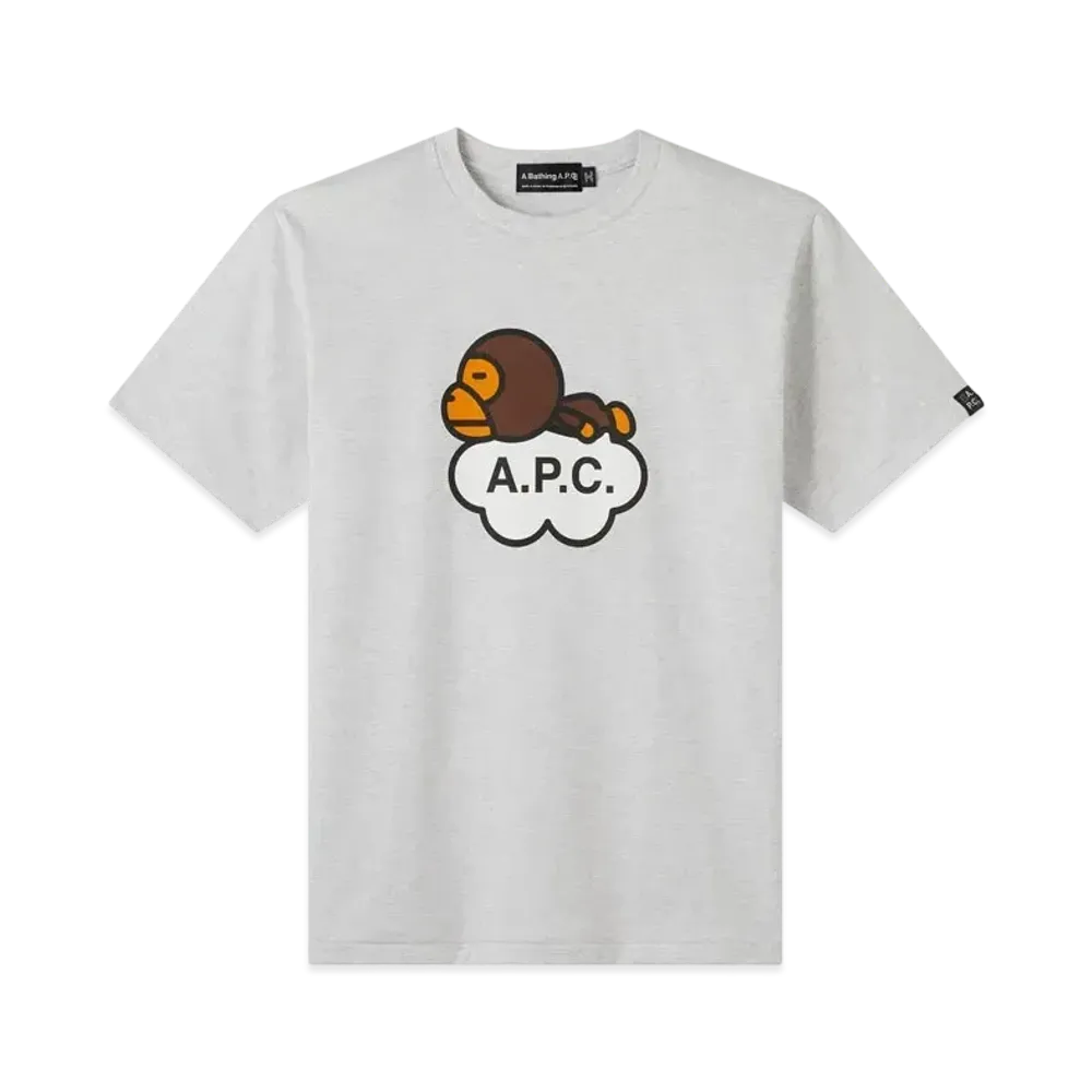 A BATHING APE x APC MILO TEE "Grey"