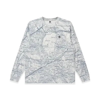 BlackEyePatch Tokyo Metropolis Map Heavyweight L/S Tee "White"