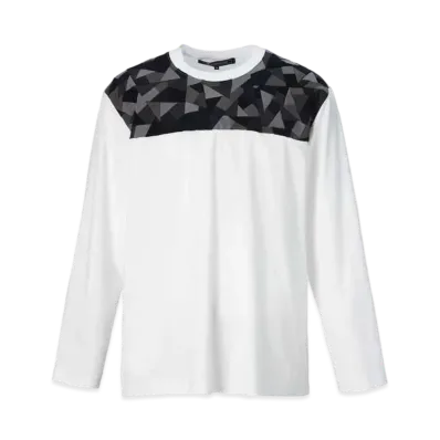 ANREALAGE Yoke Patchwork Long Sleeve Tee #1 "White"