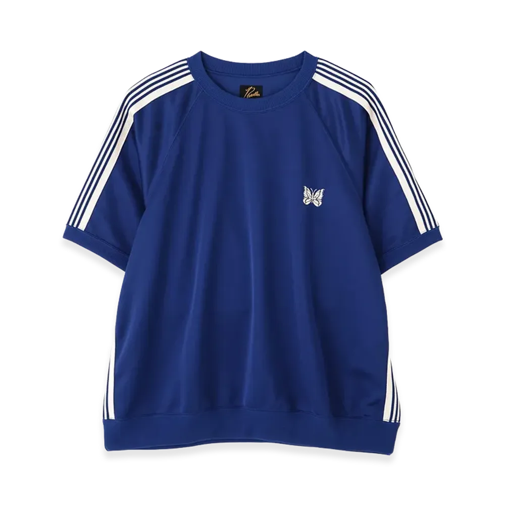 NEEDLES x BEAVER Track S/S Crew Neck Shirt-Poly Smooth "Royal"