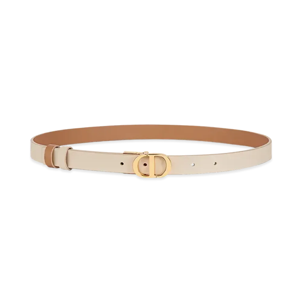 Dior 30 Montaigne Reversible Belt Smooth Calfskin 20mm "Light Gold/Light Ivory"