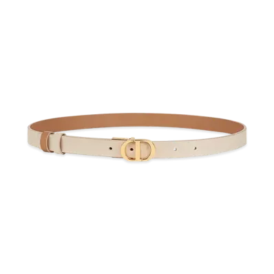 Dior 30 Montaigne Reversible Belt Smooth Calfskin 20mm "Light Gold/Light Ivory"