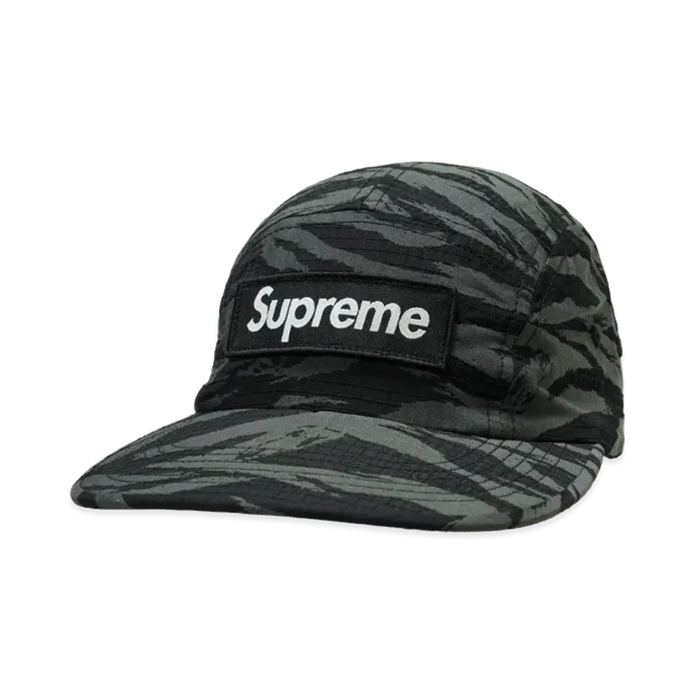 Supreme Tiger Camo Ripstop Camp Cap "Black"