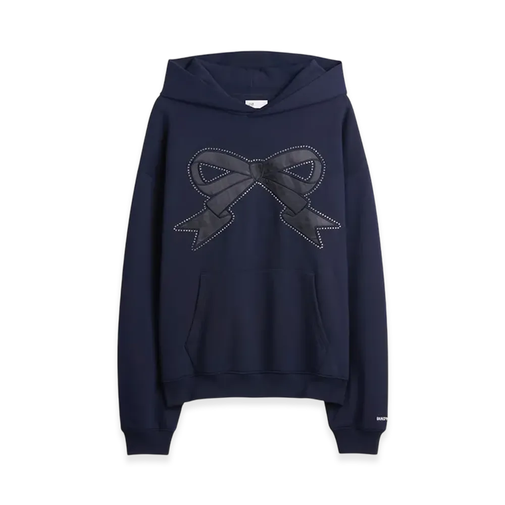 Gap x Sandy Liang Women's Heavyweight Bow Oversized Hoodie "Navy Uniform"